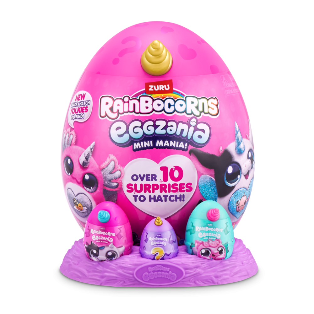 Плюшена играчка изненада, Rainbocorns, Eggzania Mini Mania