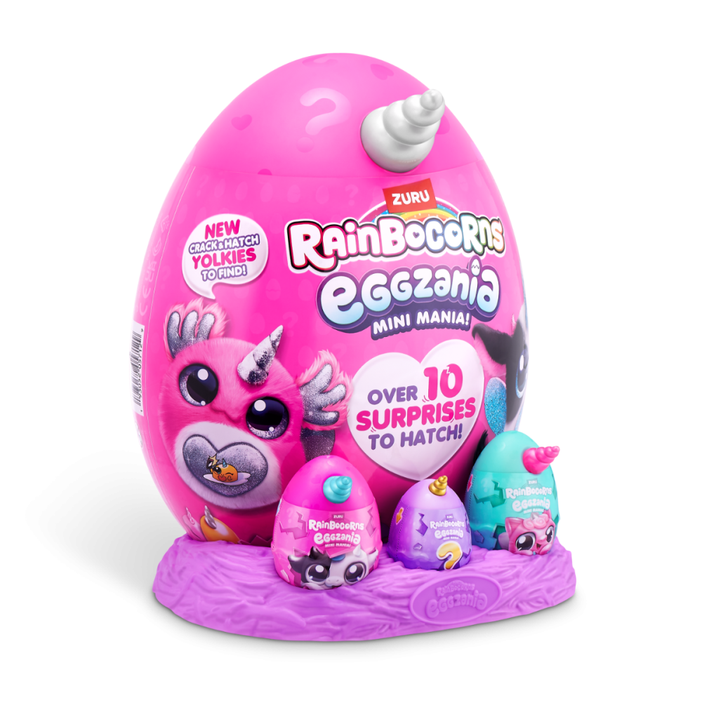 Плюшена играчка изненада, Rainbocorns, Eggzania Mini Mania