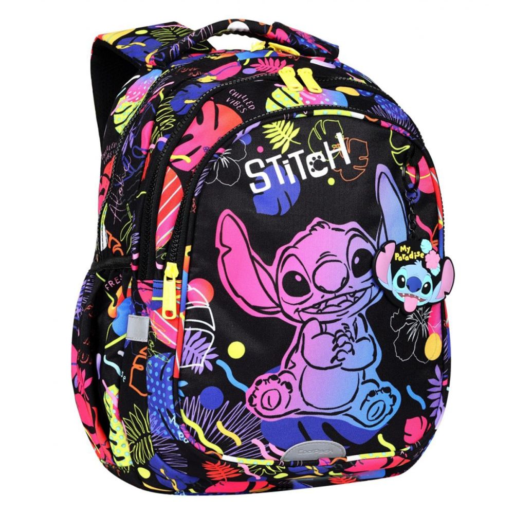 Раница с 3 отделения, Coolpack, Disney Stitch, Черна