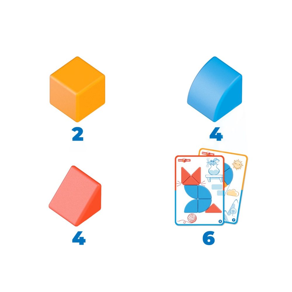 Строителна игра Geomag, Magnetic Magic Blocks, 16 части