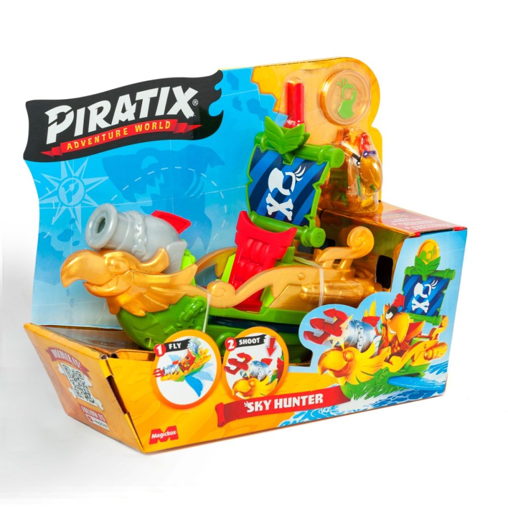 Комплект за игра с фигурка Captain Wings, Piratix, Nava Sky Hunter