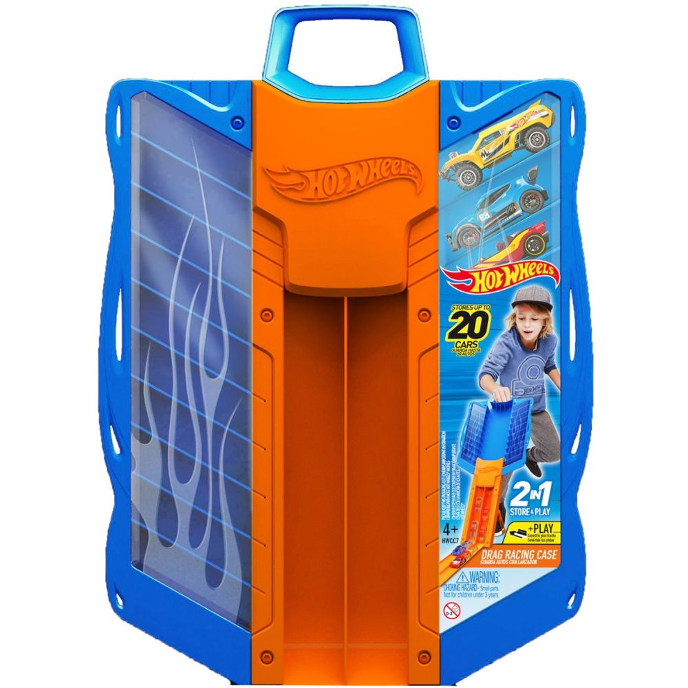 Кутия 2 в 1 Drag Racing за 20 колички, Hot Wheels