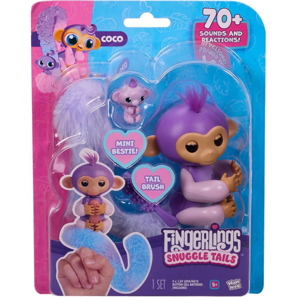 Интерактивна играчка, Fingerlings, Snuggle Tails, Coco