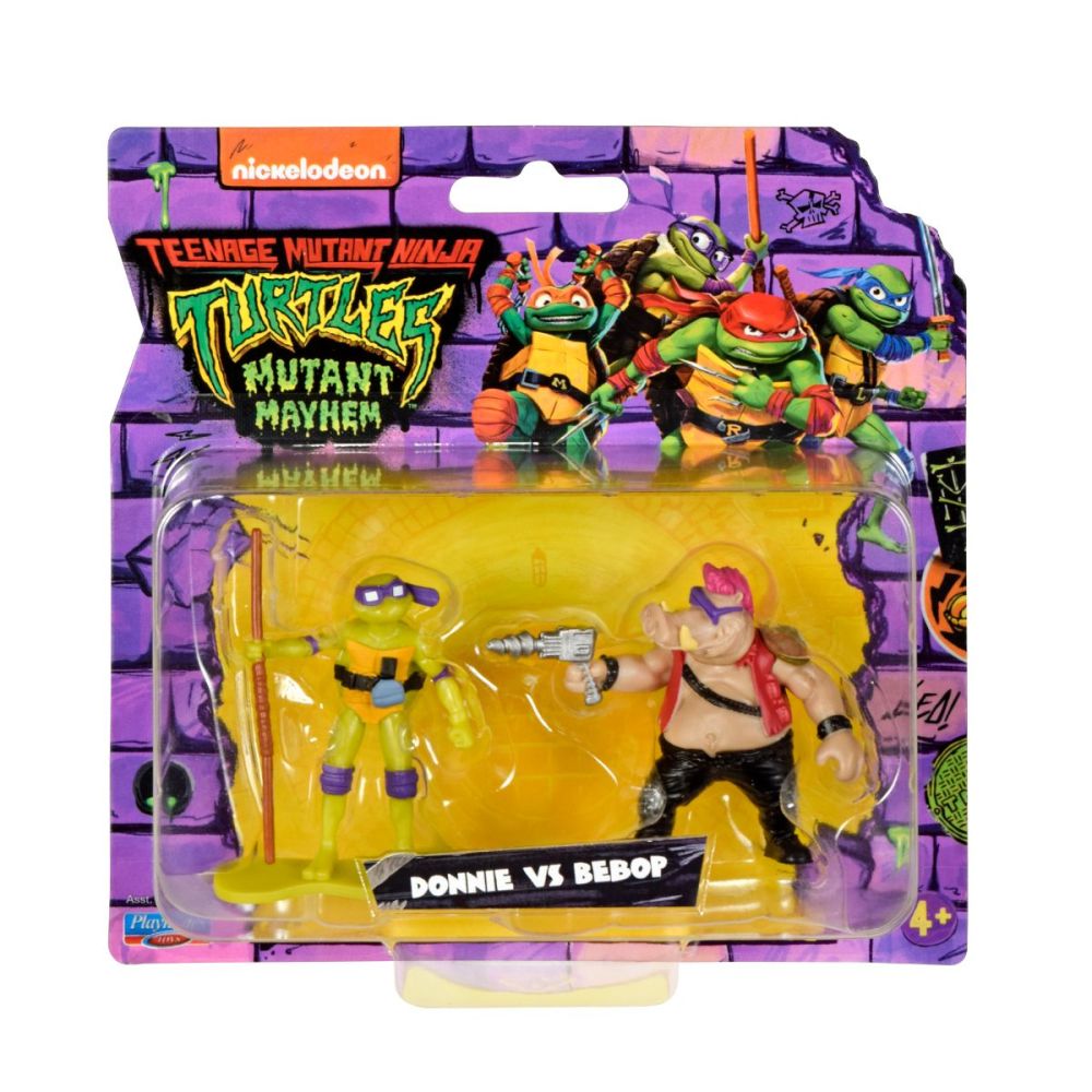 Комплект 2 мини фигурки, Костенурки Нинджа, Donnie Vs Bebop