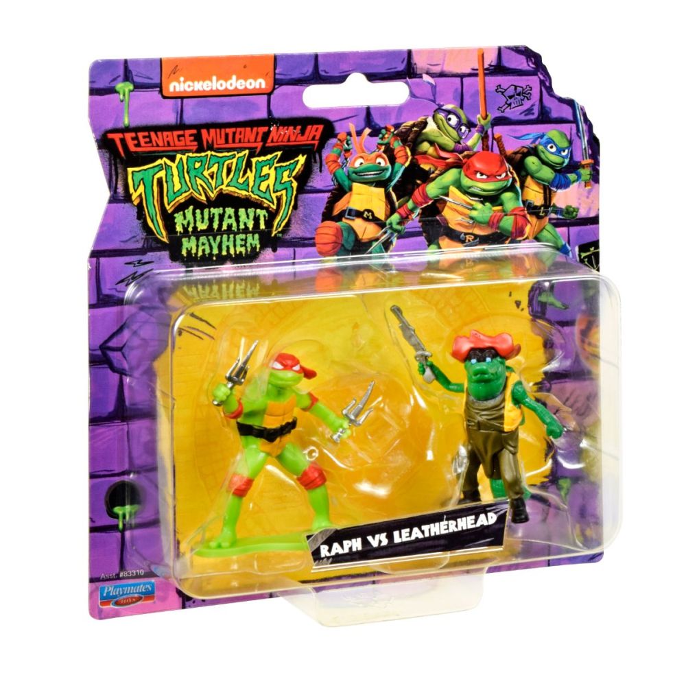 Комплект 2 мини фигурки, Костенурки Нинджа, Raph Vs Leatherhead