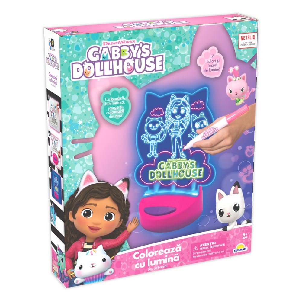 Оцветявай със светлина, Gabbys Dollhouse, Paint N Lite