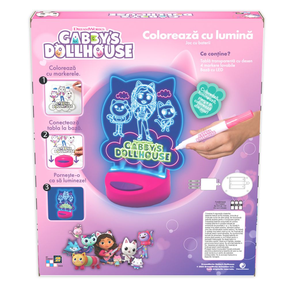 Оцветявай със светлина, Gabbys Dollhouse, Paint N Lite