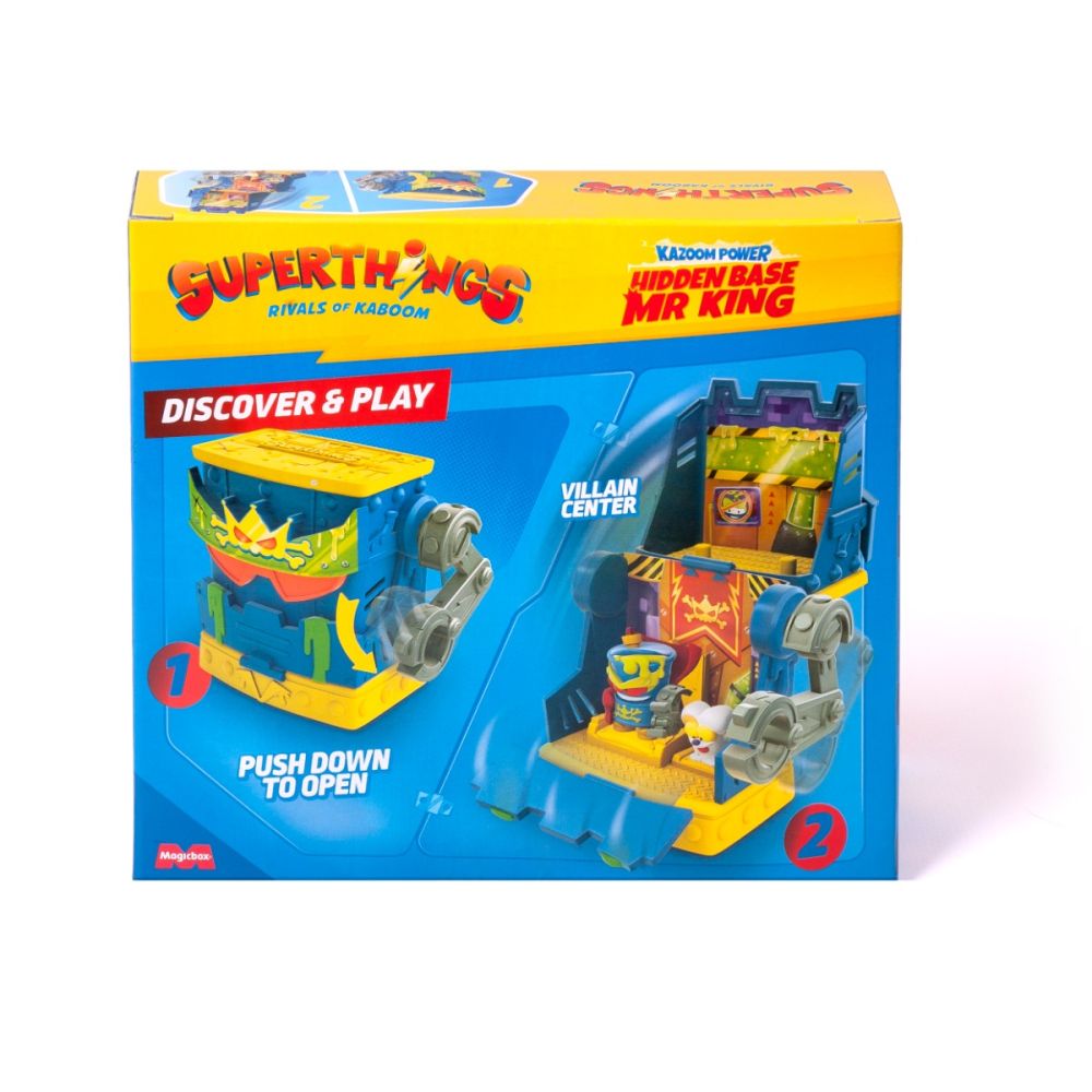 Комплект за игра с фигурки Superthings, Kazoom Power, Скритата база на на г-н Кинг