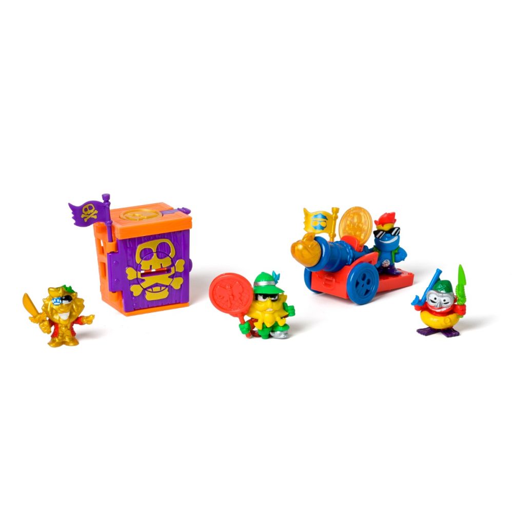 Комплект 4 фигурки, Piratix, Golden Treasure, Captain King Roar