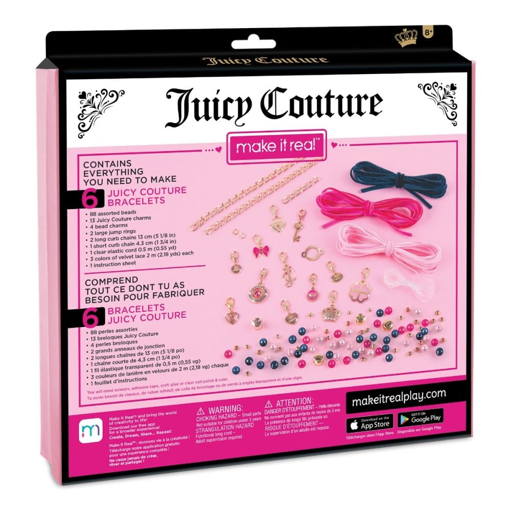 Комплект гривни и бижута Juicy Couture Charmed By Velvet and Pearls, Make It Real