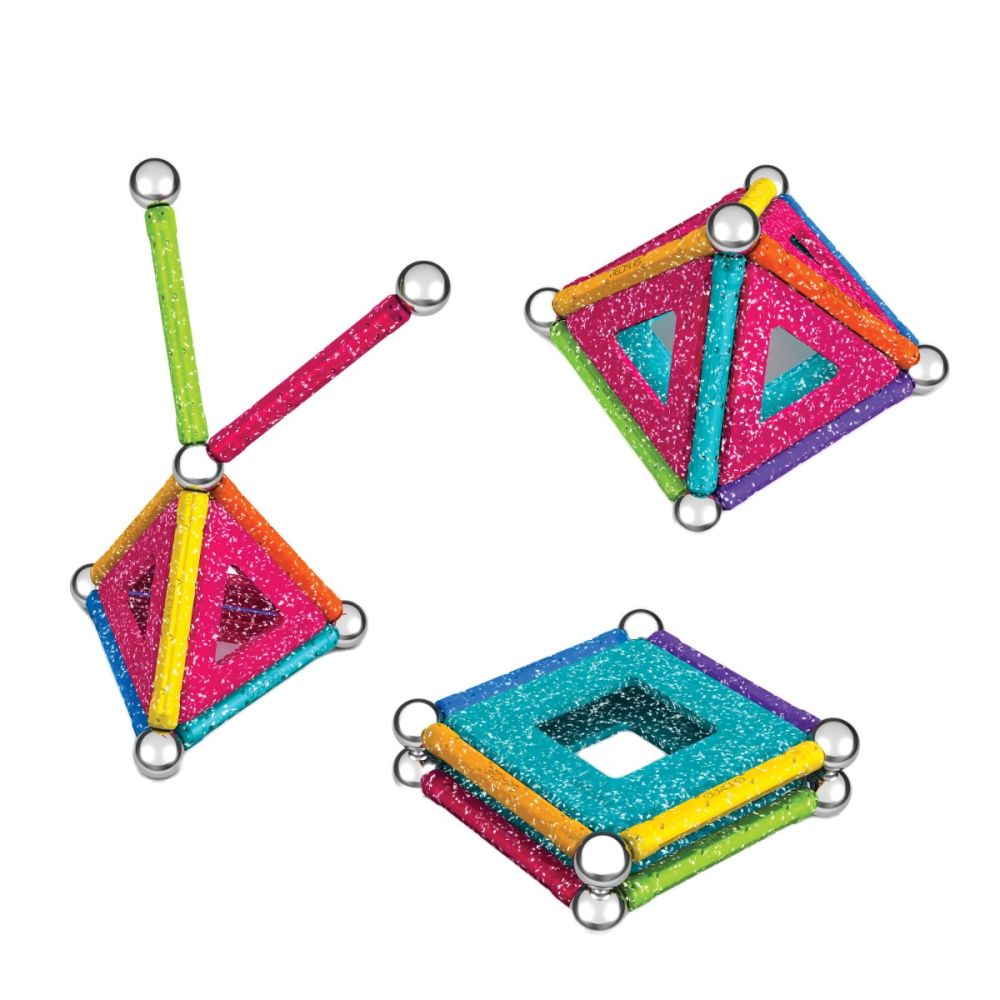 Строителна игра Geomag, Magnetic Glitter, 22 части