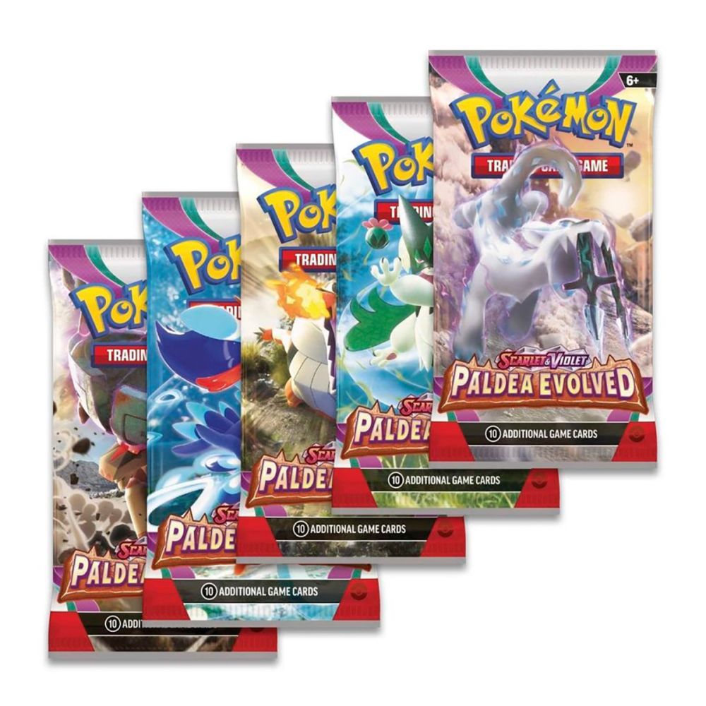 Комплект 10 карти за игра, Pokemon, Scarlet и Violet Paldea Evolved