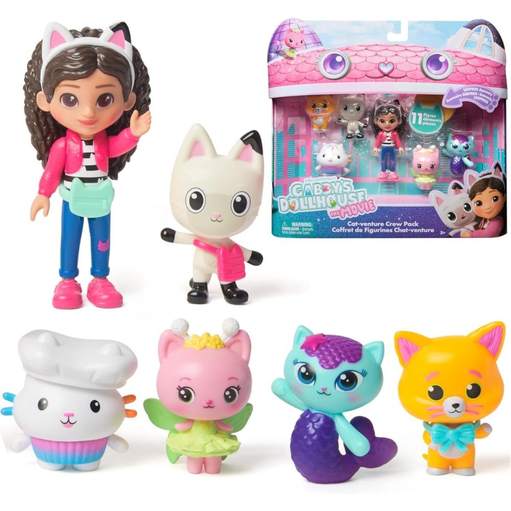 Комплект мини фигурки, Gabbys Dollhouse, Cat-venture Crew, 6072633