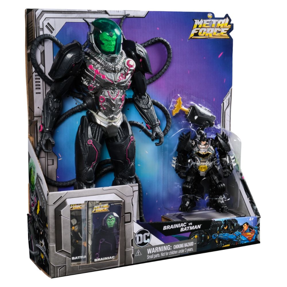 Комплект 2 фигурки, Dc Universe, Metal Force, Brainiac Vs Batman, 6072737