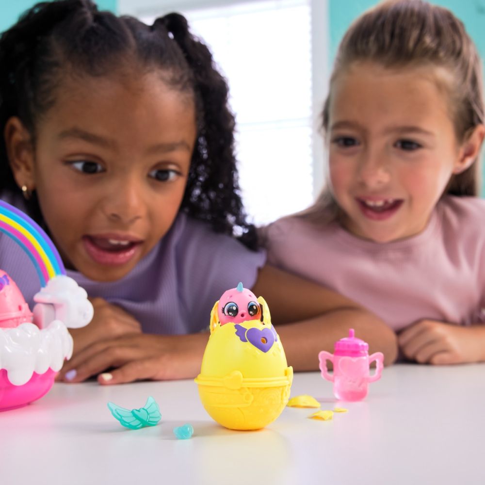 Комплект фигурки в кошница, Hatchimals, Alive Neon Rainbow, 6072741