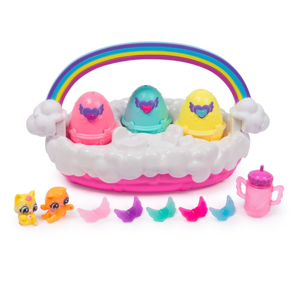 Комплект фигурки в кошница, Hatchimals, Alive Neon Rainbow, 6072741