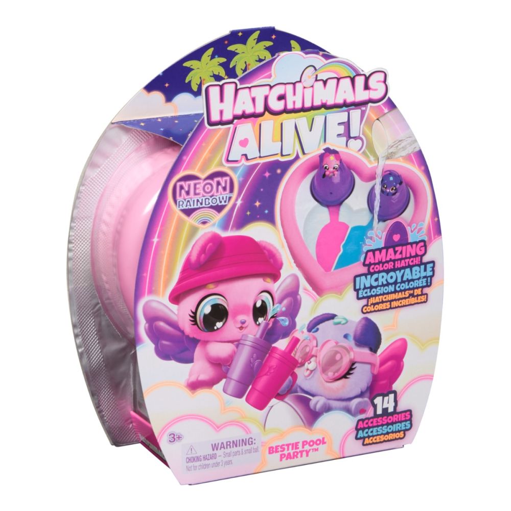 Комплект за игра с 2 фигурки, Hatchimals, Парти край басейна, 6072786
