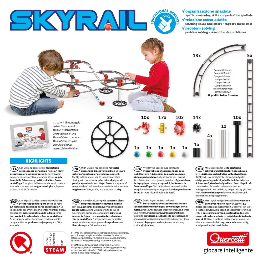 Строителен комплект, Quercetti, Skyrail, 93 части
