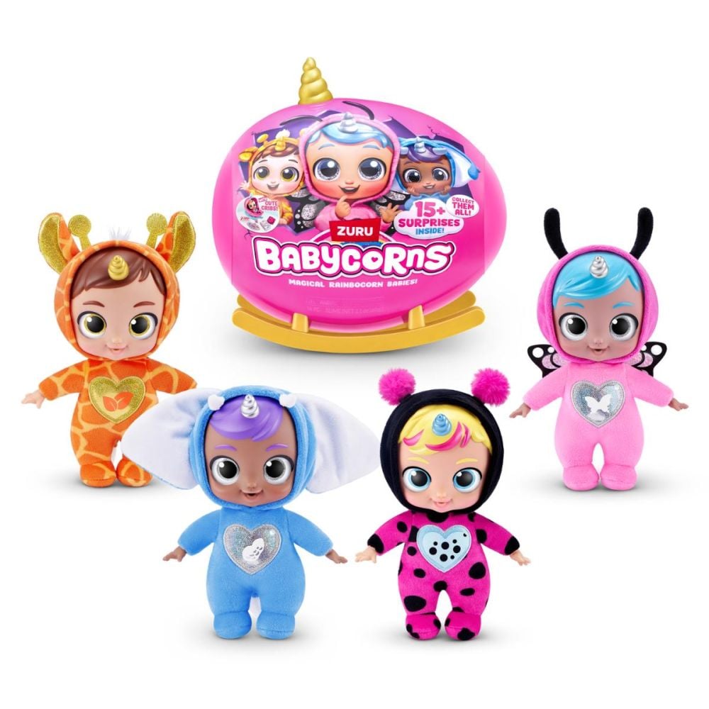 Плюшена играчка изненада, Rainbocorns, Babycorns, 15 изненади