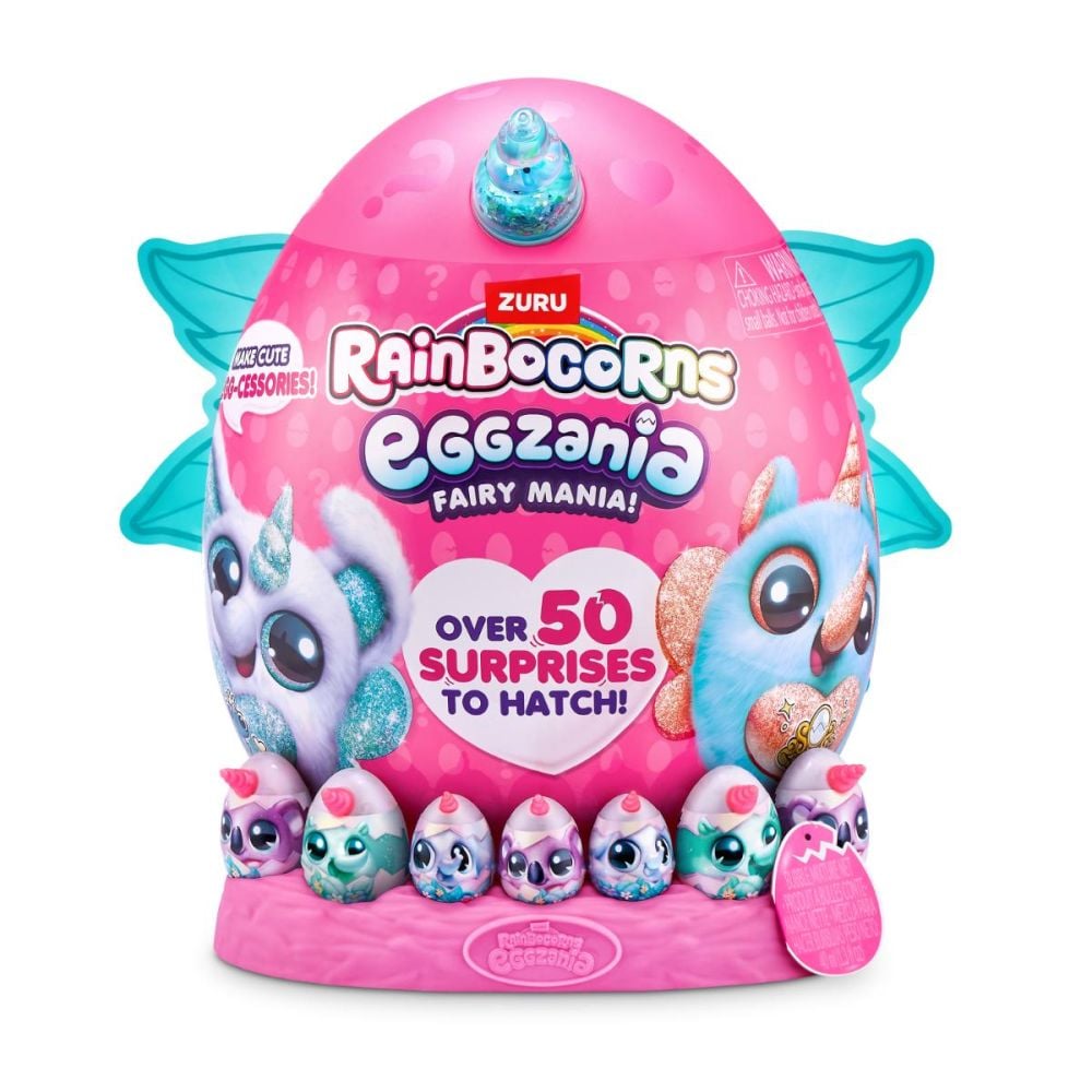Плюшена играчка, Rainbocorns, Eggzania Fairy Mania, 50 изненади