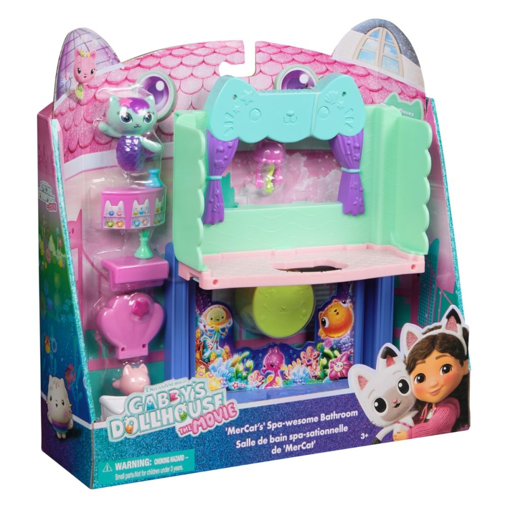 Комплект за игра с фигурки, Gabbys Dollhouse, MerCat Spa-wesome Bathroom, 20151912