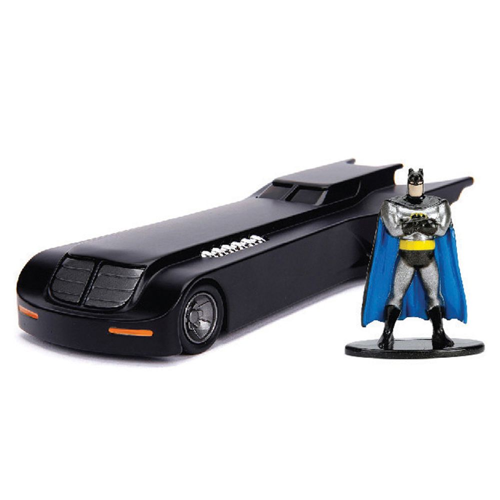 Комплект кола и фигурка от метал, Jada, The Animated Series, Batman и Batmobile, 1:32