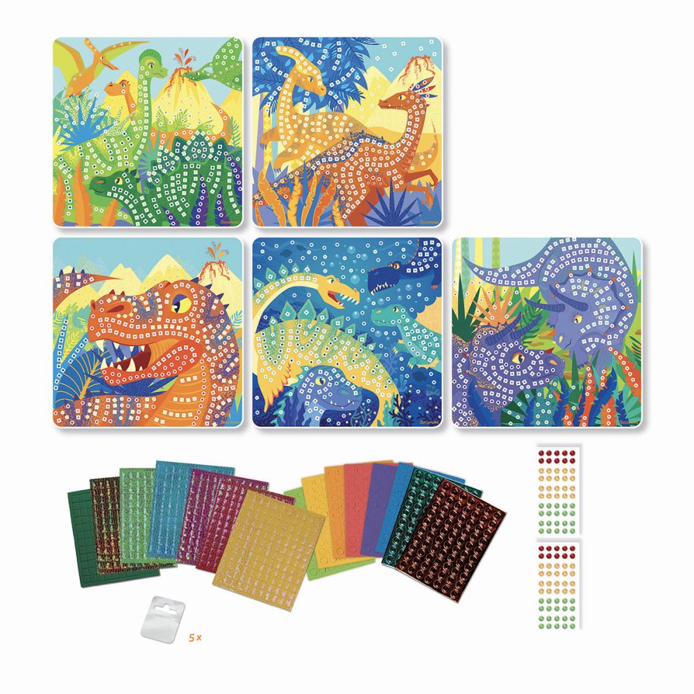 Творчески комплект, Sycomore Stick n Fun Mosaic, Динозаври