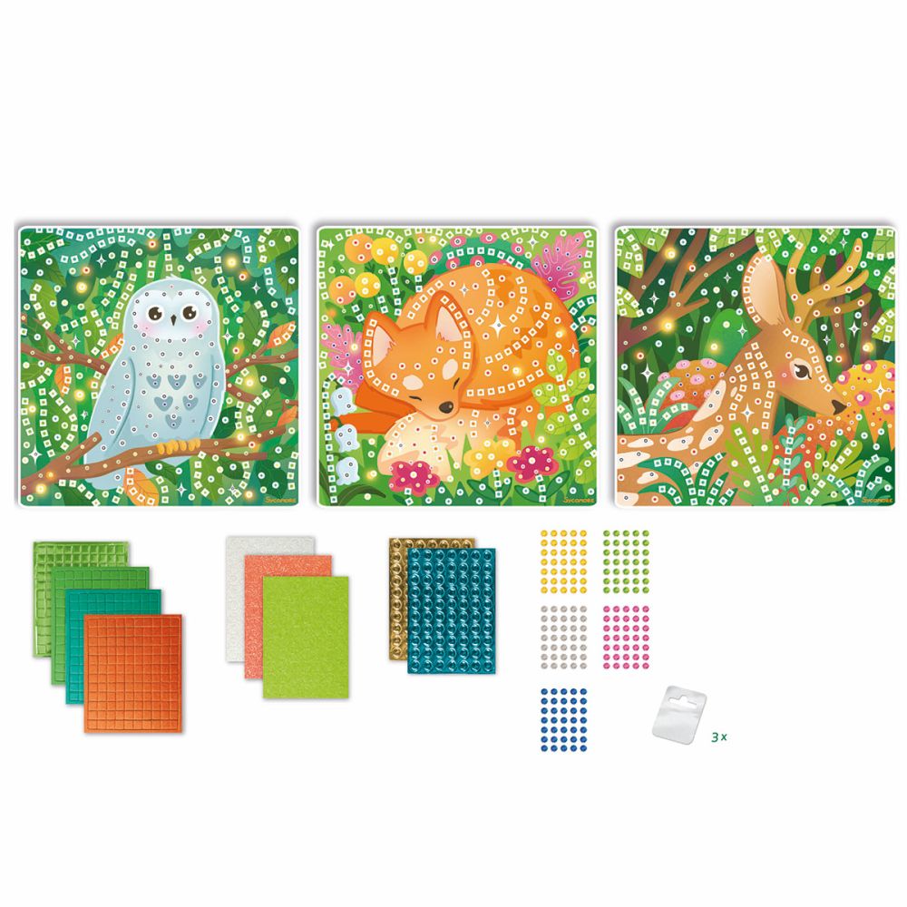 Творчески комплект, Sycomore Stick n Fun Mosaic, Диви животни