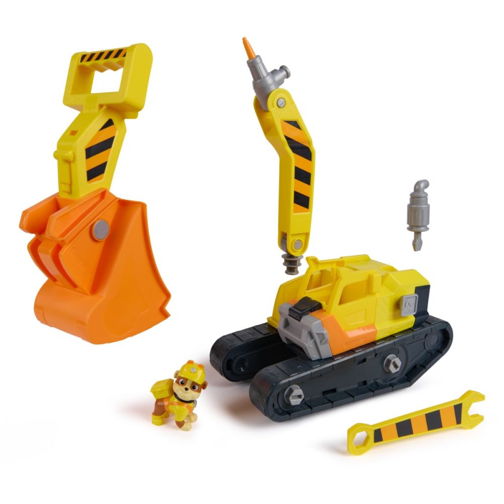 Комплект за игра булдозер с фигурка, Paw Patrol, Ultimate Tool Bulldozer, Rubble, 6073297