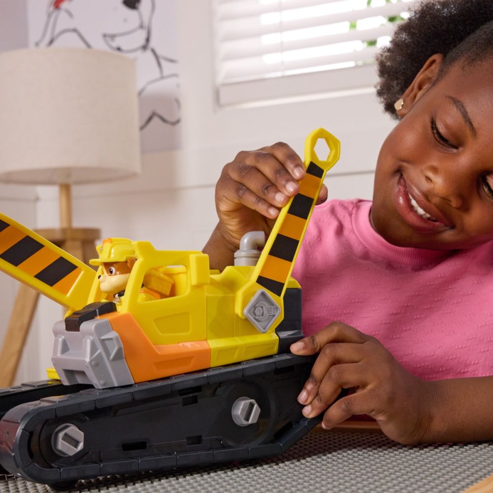 Комплект за игра булдозер с фигурка, Paw Patrol, Ultimate Tool Bulldozer, Rubble, 6073297