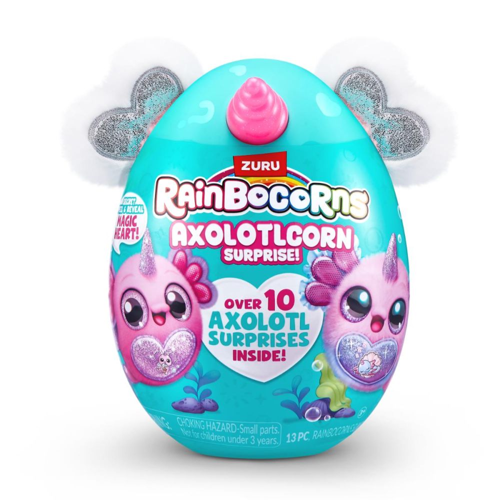 Плюшена играчка изненада, Rainbocorns, Axolotlcorn, 10 изненади