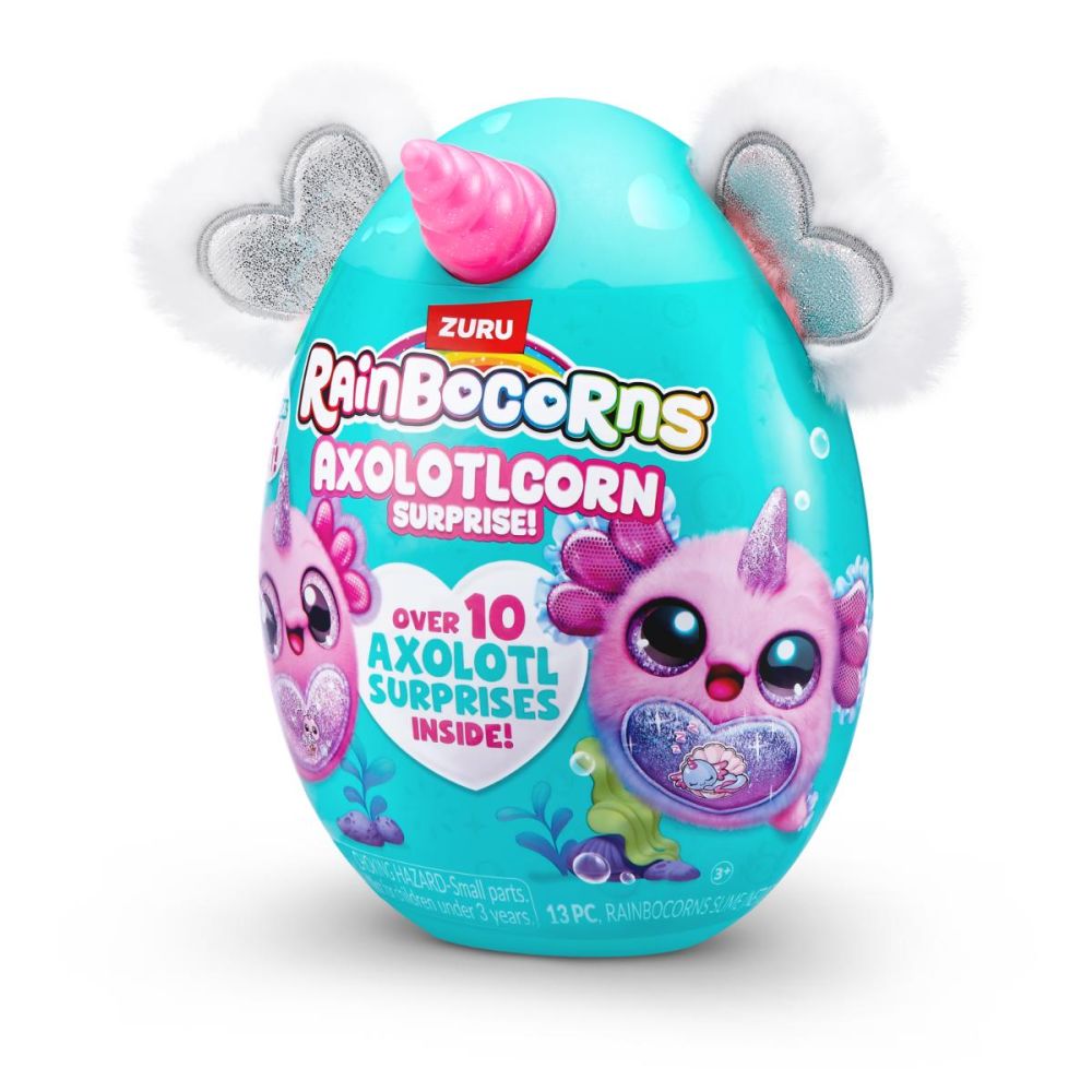 Плюшена играчка изненада, Rainbocorns, Axolotlcorn, 10 изненади
