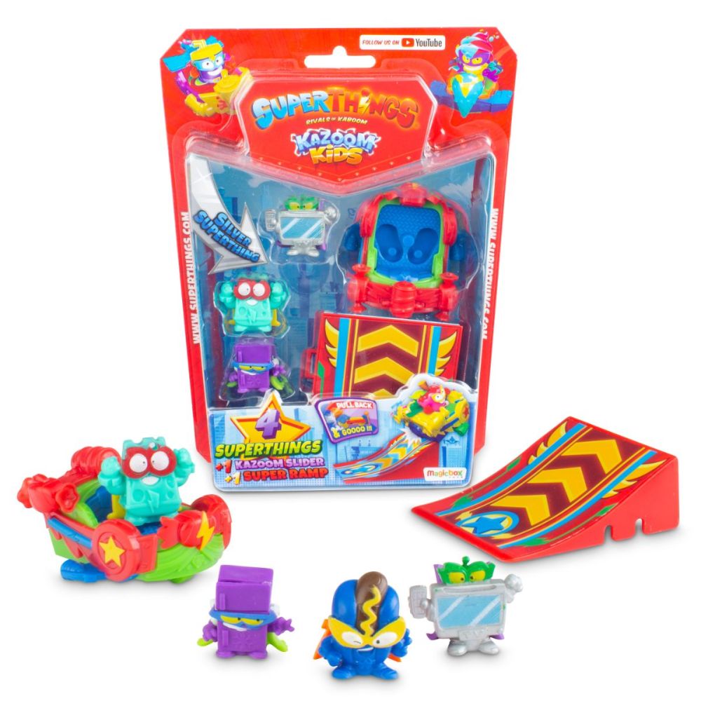 Комплект 4 фигурки и аксесоари, Superthings, Kazoom Kids