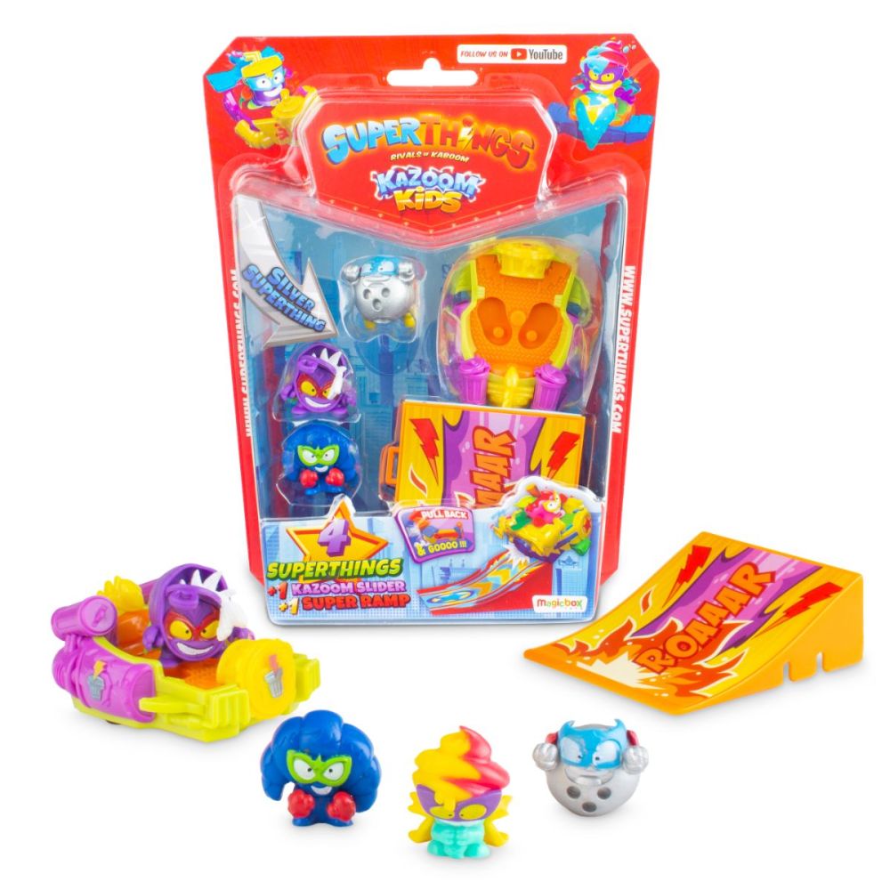Комплект 4 фигурки и аксесоари, Superthings, Kazoom Kids