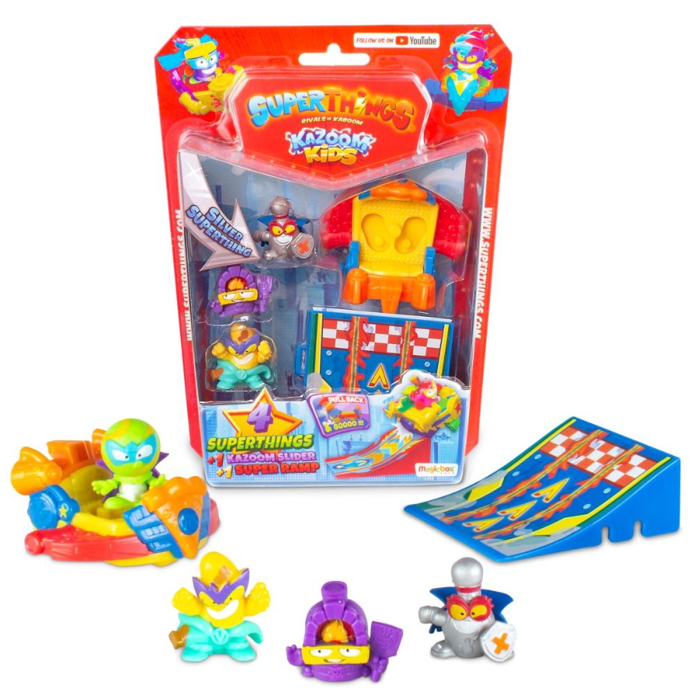 Комплект 4 фигурки и аксесоари, Superthings, Kazoom Kids