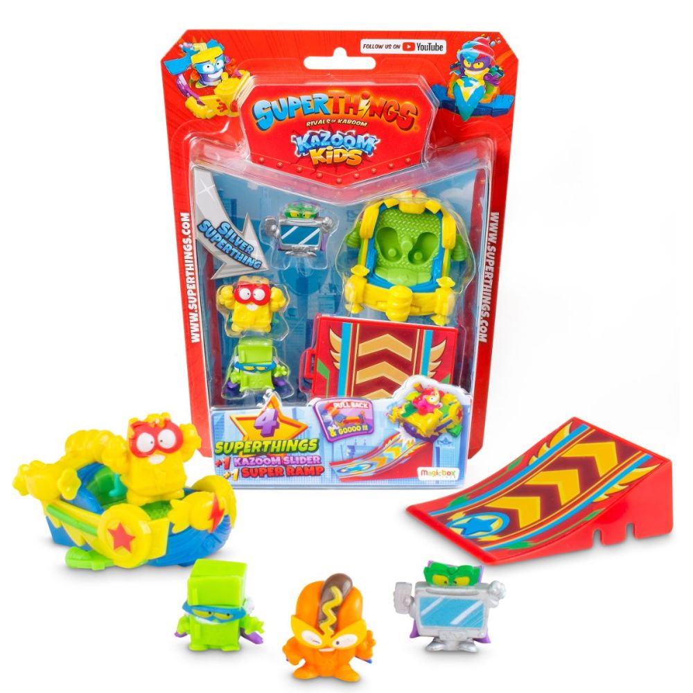 Комплект 4 фигурки и аксесоари, Superthings, Kazoom Kids