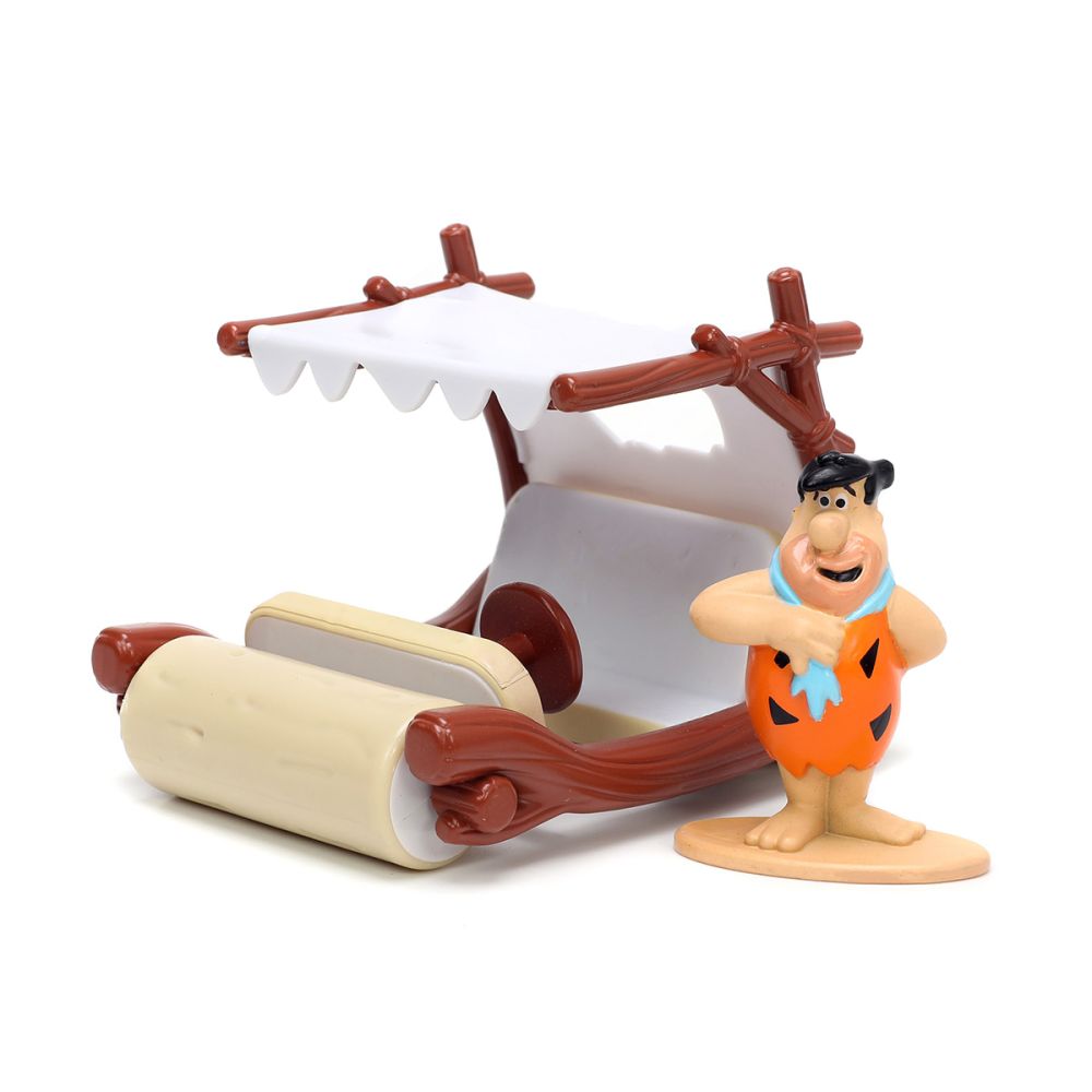 Комплект метална кола и фигурка, Jada, Fred Flintstone и Flintmobill 1:32