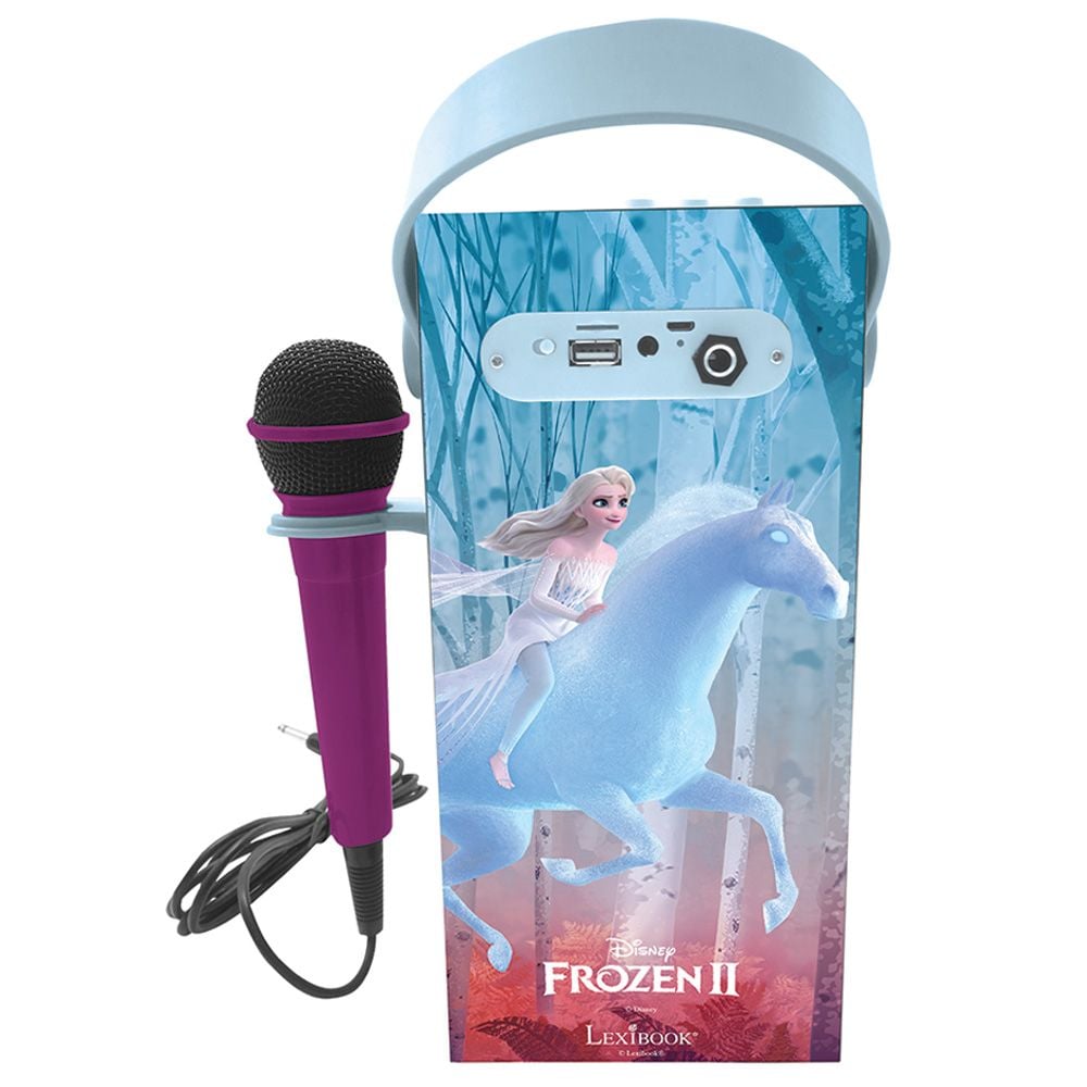 Преносима тонколонка с микрофон и светлинни ефекти, Lexibook, Frozen