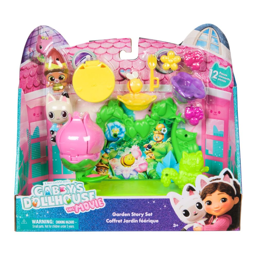 Комплект за игра с фигурки, Gabbys Dollhouse, Garden Story, 12 части, 6074117