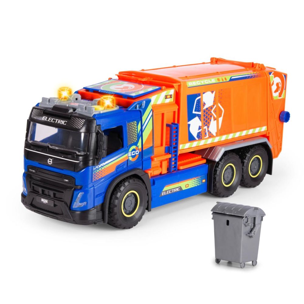 Санитарен камион със светлини и звуци, Dickie, Giant Garbage, Volvo