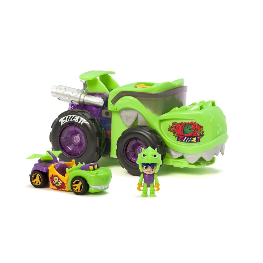 Комплект за игра с количка, T-Racers, Mega Wheel T-Rex
