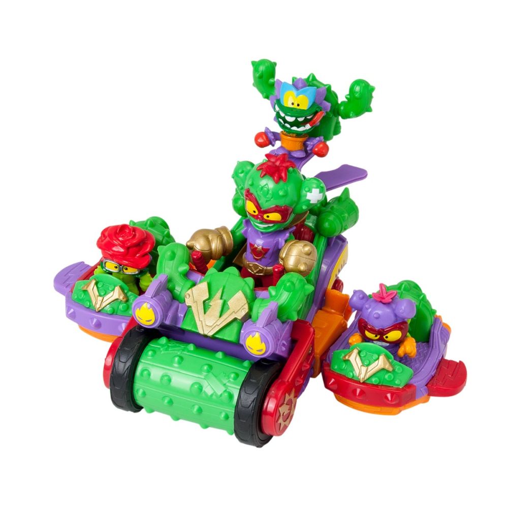 Комплект за игра с фигурки и превозно средство Spike Roller Cactus, Superthings, Kazoom Kid