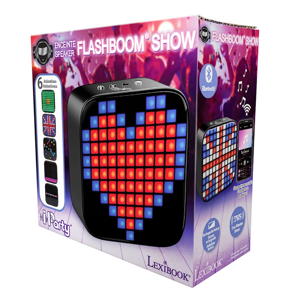 Преносима Bluetooth тонколонка, Lexibook, iParty FlashBoom Show