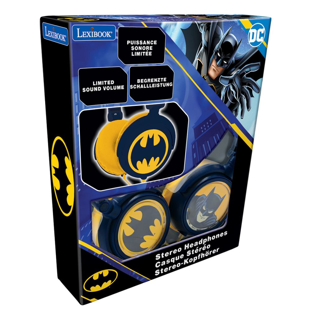 Сгъваеми аудио слушалки с кабел, Lexibook, Batman