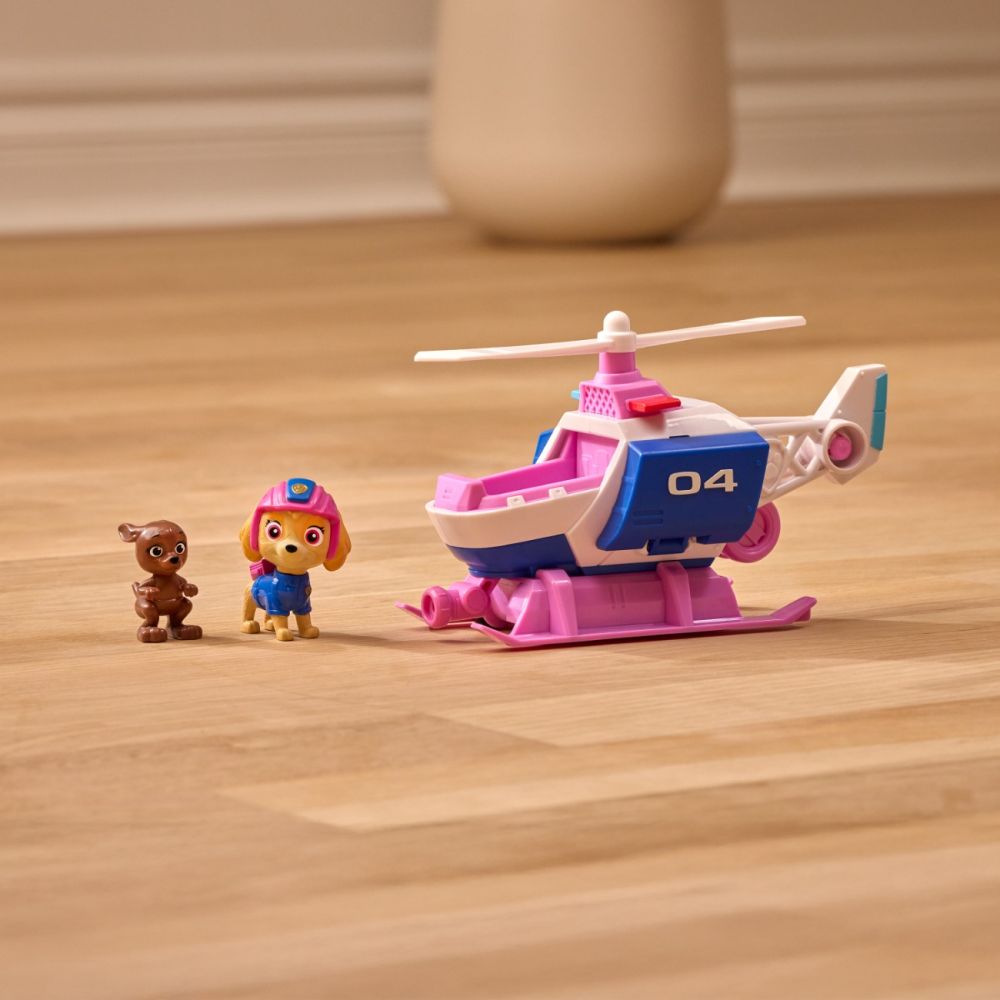 Комплект за игра с превозно средство и фигурки, Paw Patrol, Search and Rescue Helicopter, Skye, 20155160