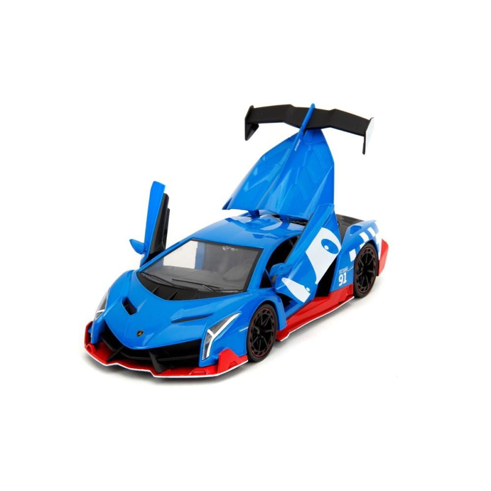 Количка и фигурка, Jada, Sonic the Hedgehog, Lamborghini Veneno, 1:24