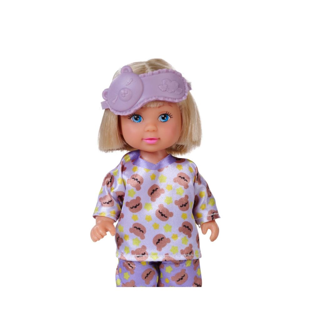 Комплект за игра кукла с креватче и мече, Evi Love, Teddy Bed