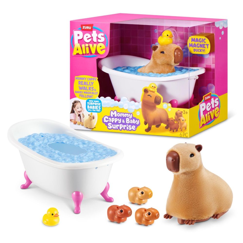 Интерактивен комплект за игра, Pets Alive, Мама Капибара и нейните малки