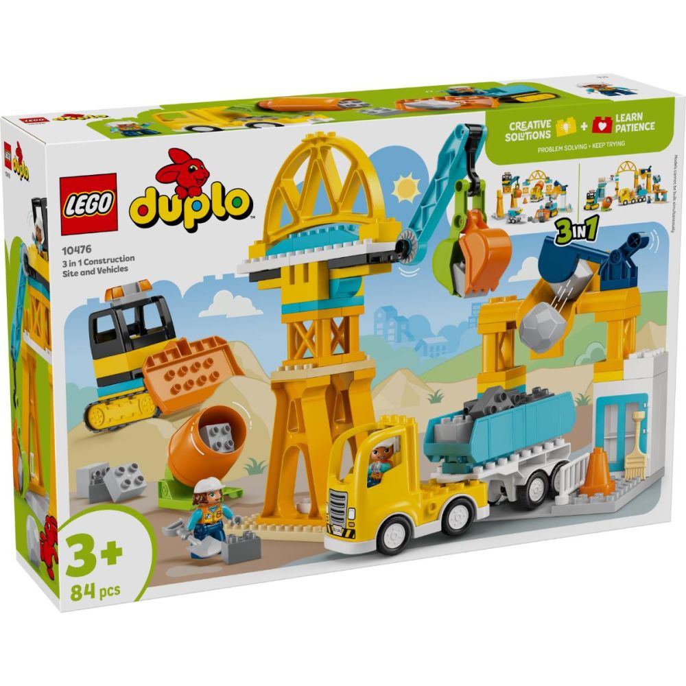 LEGO® DUPLO - Строителна площадка и машини „3 в 1“ (10476)