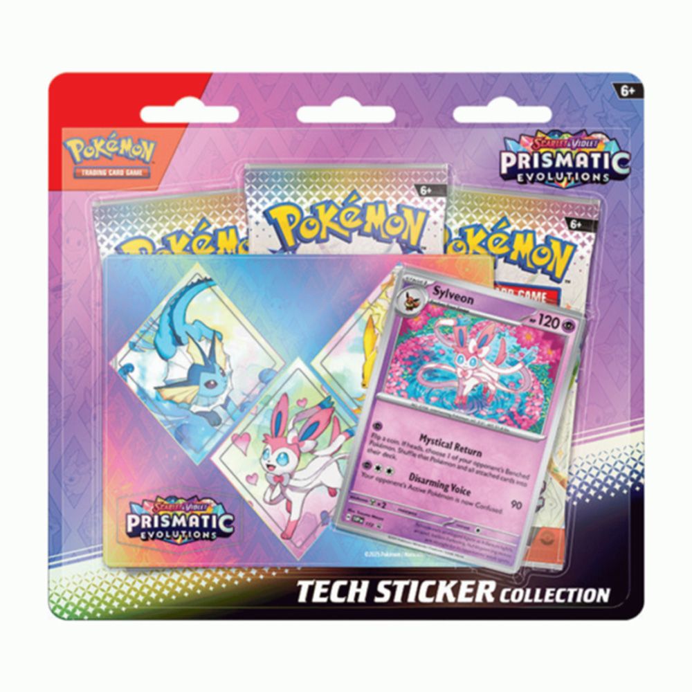 Комплект карти за игра, Pokemon, SV8.5 Prismatic Evolution Tech Sticker Collection, Sylveon